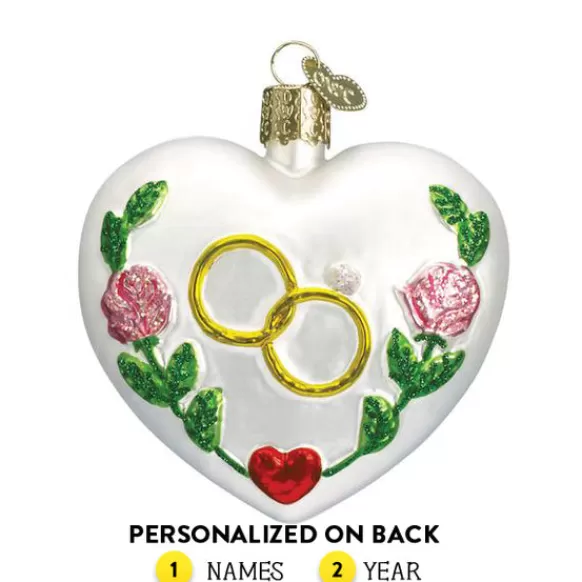 Hot Wedding Heart Ornament - Engaged, Wedding, & Anniversary