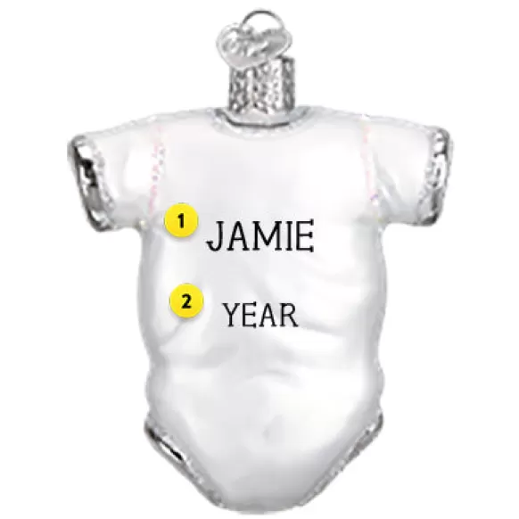 New White, Baby Onesie Ornament - Baby