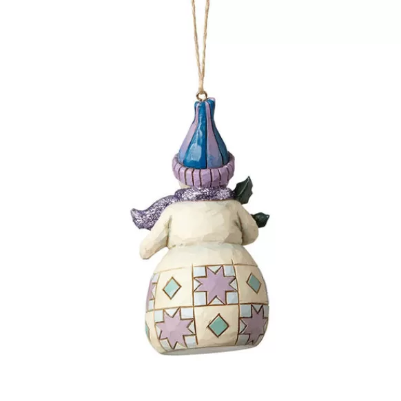 Clearance Wonderland Snowman With Holly Ornament - Jim Shore