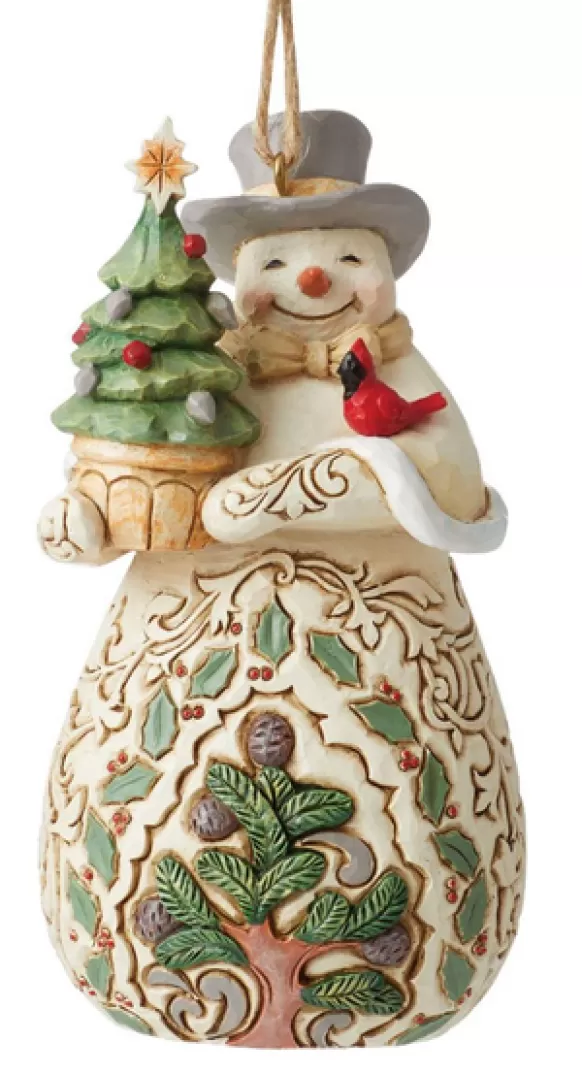 Flash Sale Woodland Snowman With Tree Ornament - Jim Shore