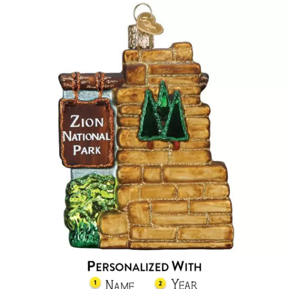 Hot Old World Christmas Zion National Park Ornament -